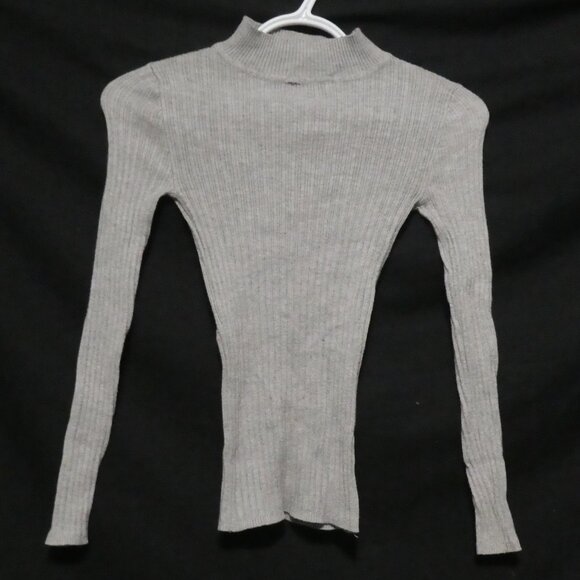 PRIMARK | size 4 | Grey Mock Neck Long Sleeve Knit Sweater - Picture 1 of 15
